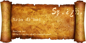 Szin Ábel névjegykártya