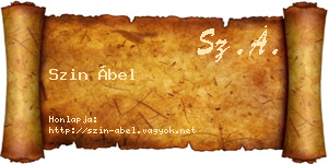Szin Ábel névjegykártya